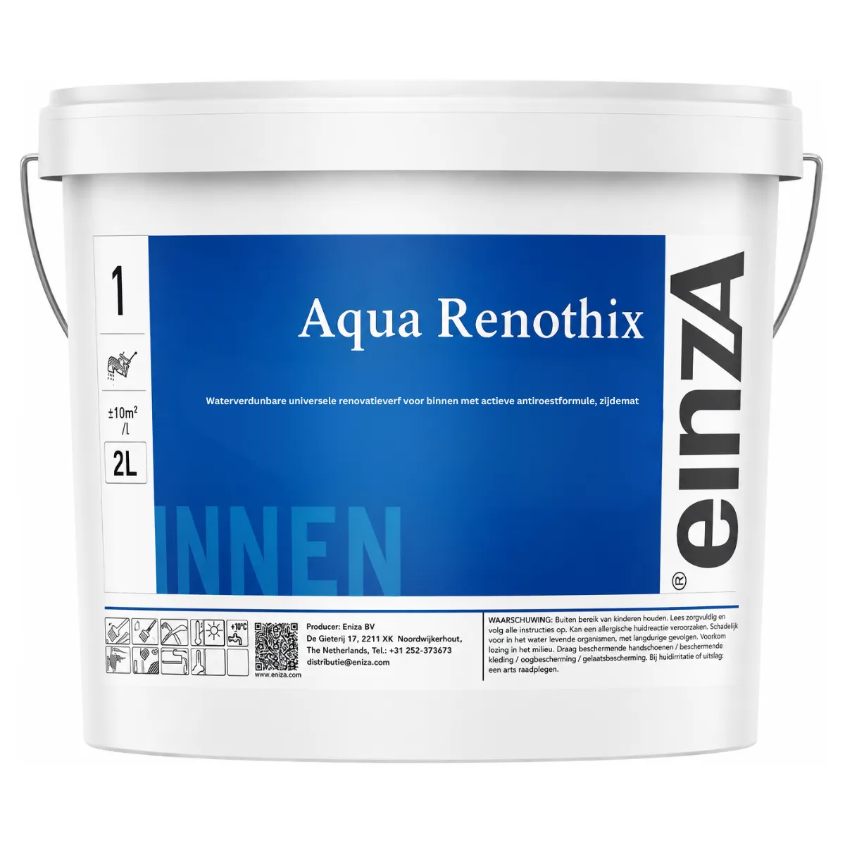einzA Aqua Renothix - 2 liter - renovatieverf voor binnen