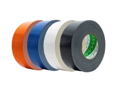 DP Straal-ducttape 50 mm x 50 m oranje-zwart-wit-blauw