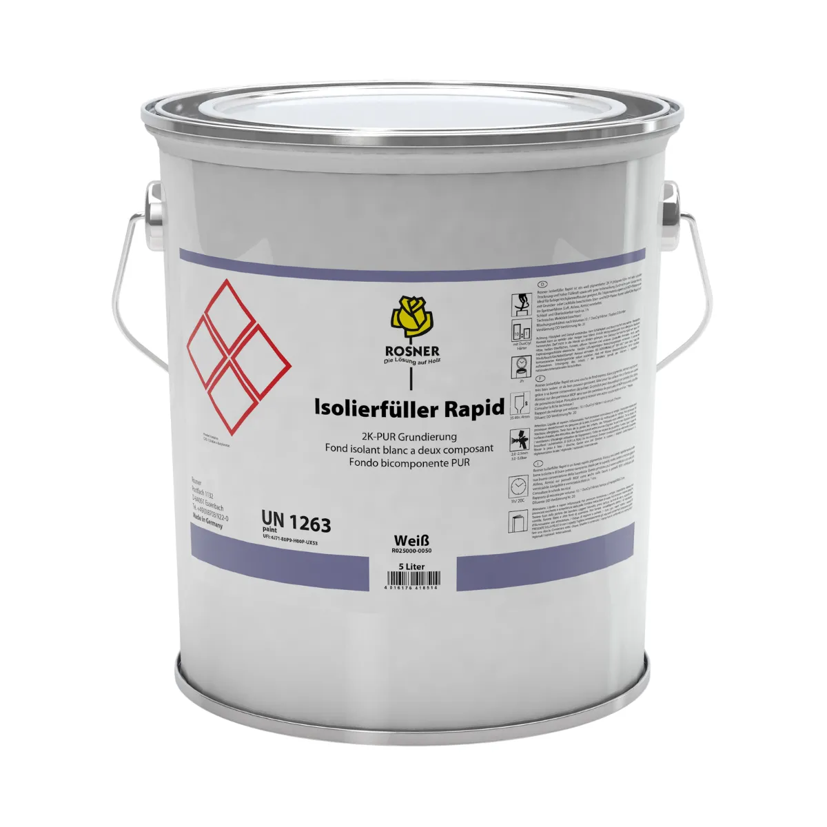 Rosner Isoleerfiller Rapid Wit | 1L of 5L